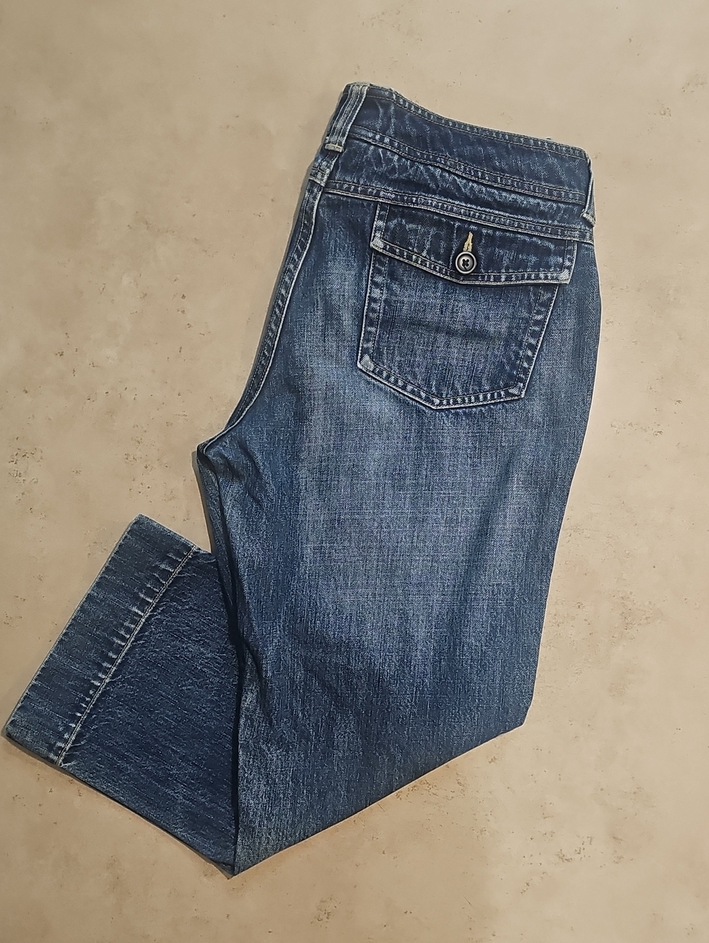 Eddie Bauer Women's Dark Blue Straight-Leg Ankle Jeans